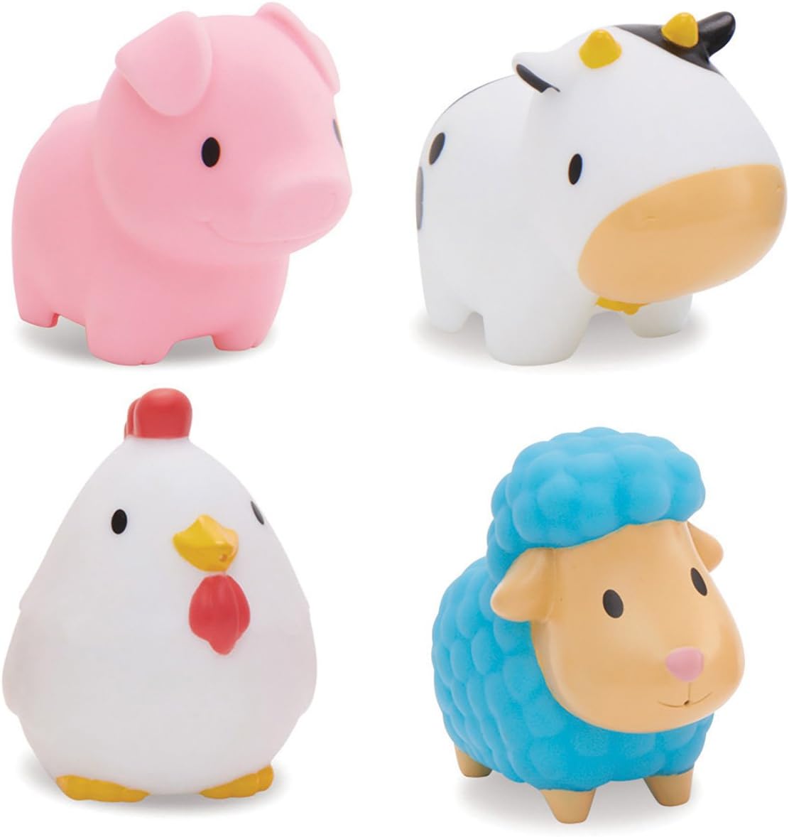 Munchkin Floating Farm Animal Bath Squirt Toys - 4 Pack for Babies & Toddlers