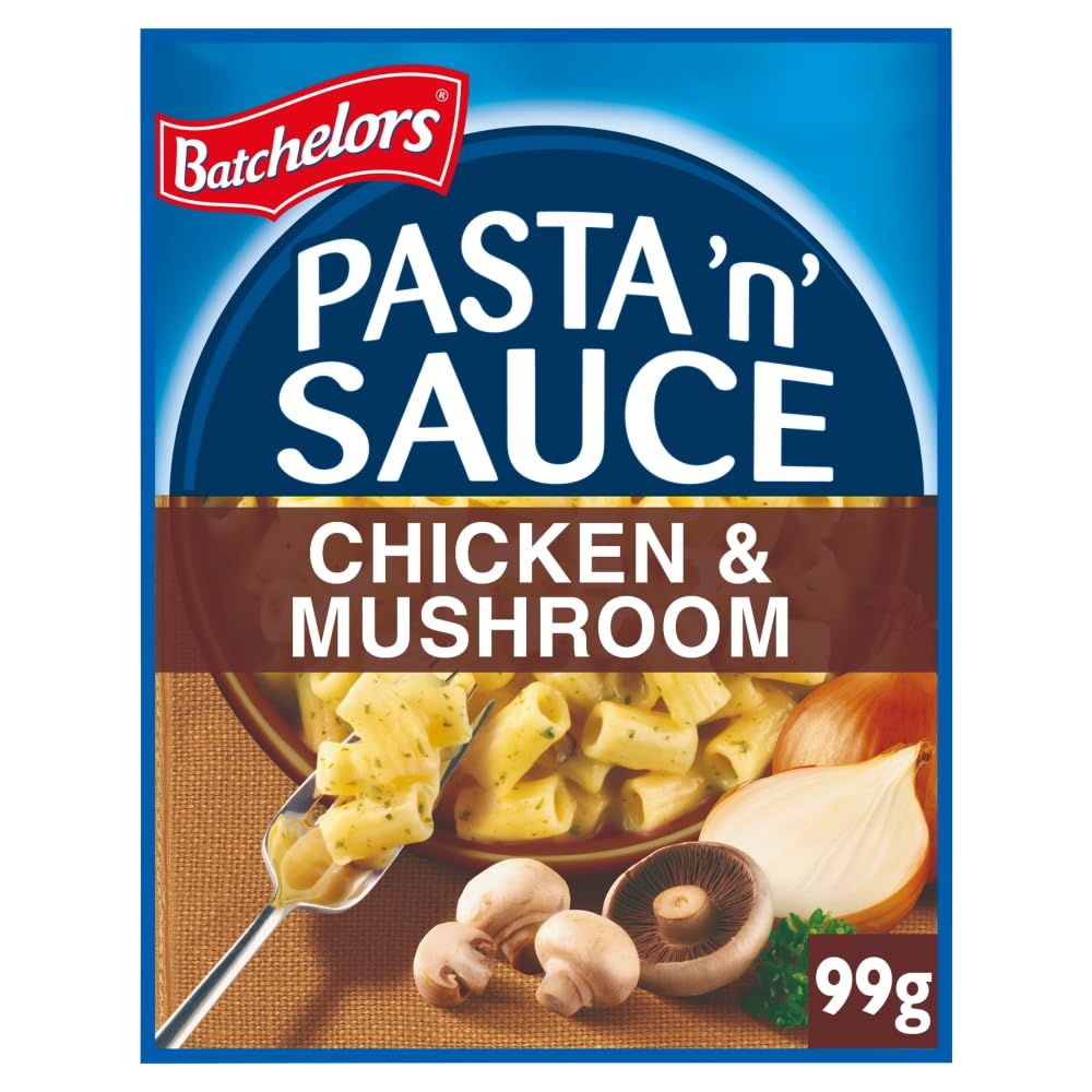 Batchelors Pasta 'n' Sauce, Chicken & Mushroom Flavour Instant Snack, 99 g
