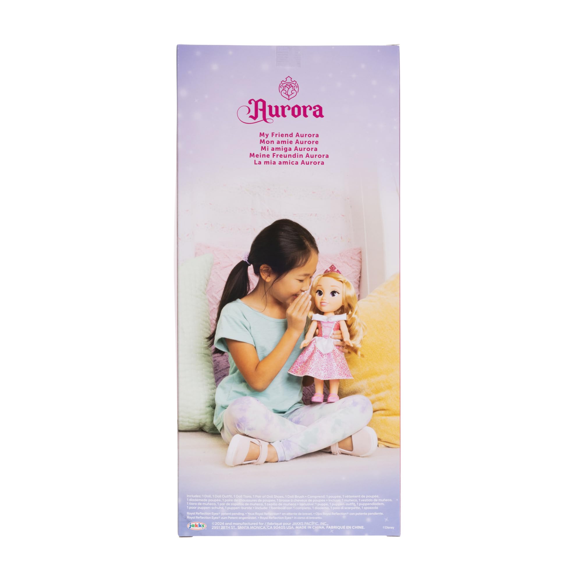 Disney Princess Aurora Fashion Doll - 14" Shimmery Holofoil Dress with Brush & Tiara, Ages 3+