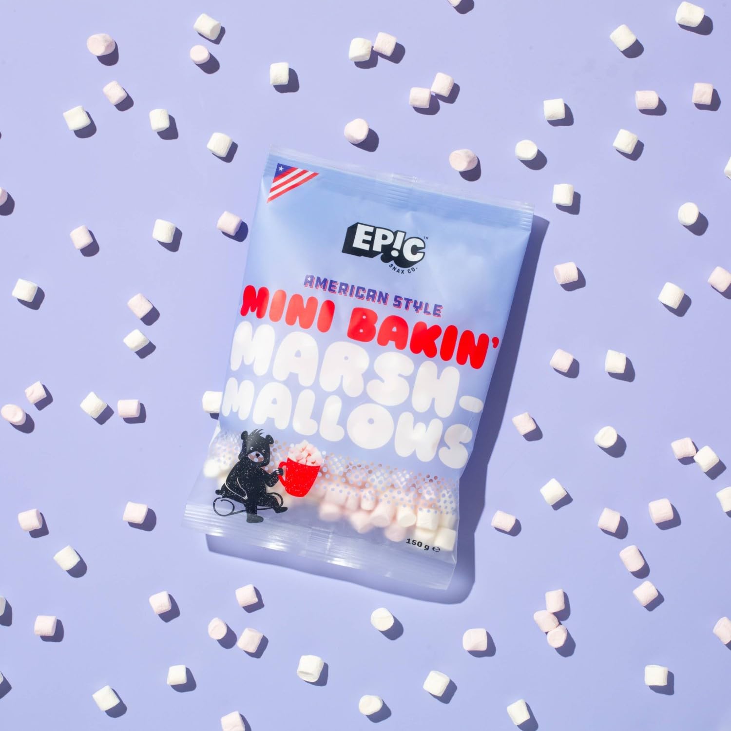EPIC SNAX CO American Style Pink & White Mini Bakin’ Marshmallows Chunks | 150g Pack 6