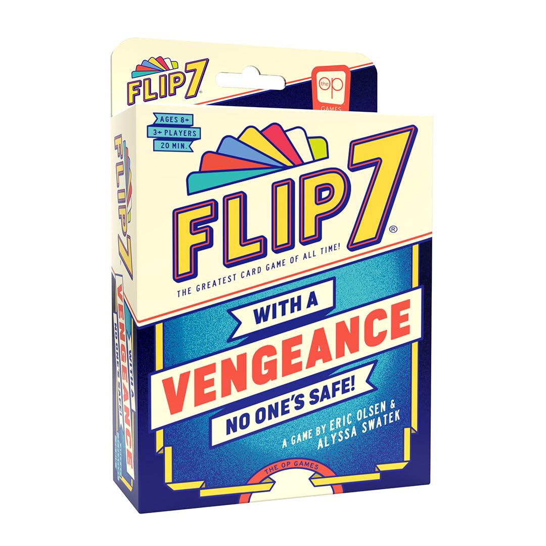 USAopoly Flip 7 With a Vengeance Party Card Game | Ages 8+ | 3+ Players