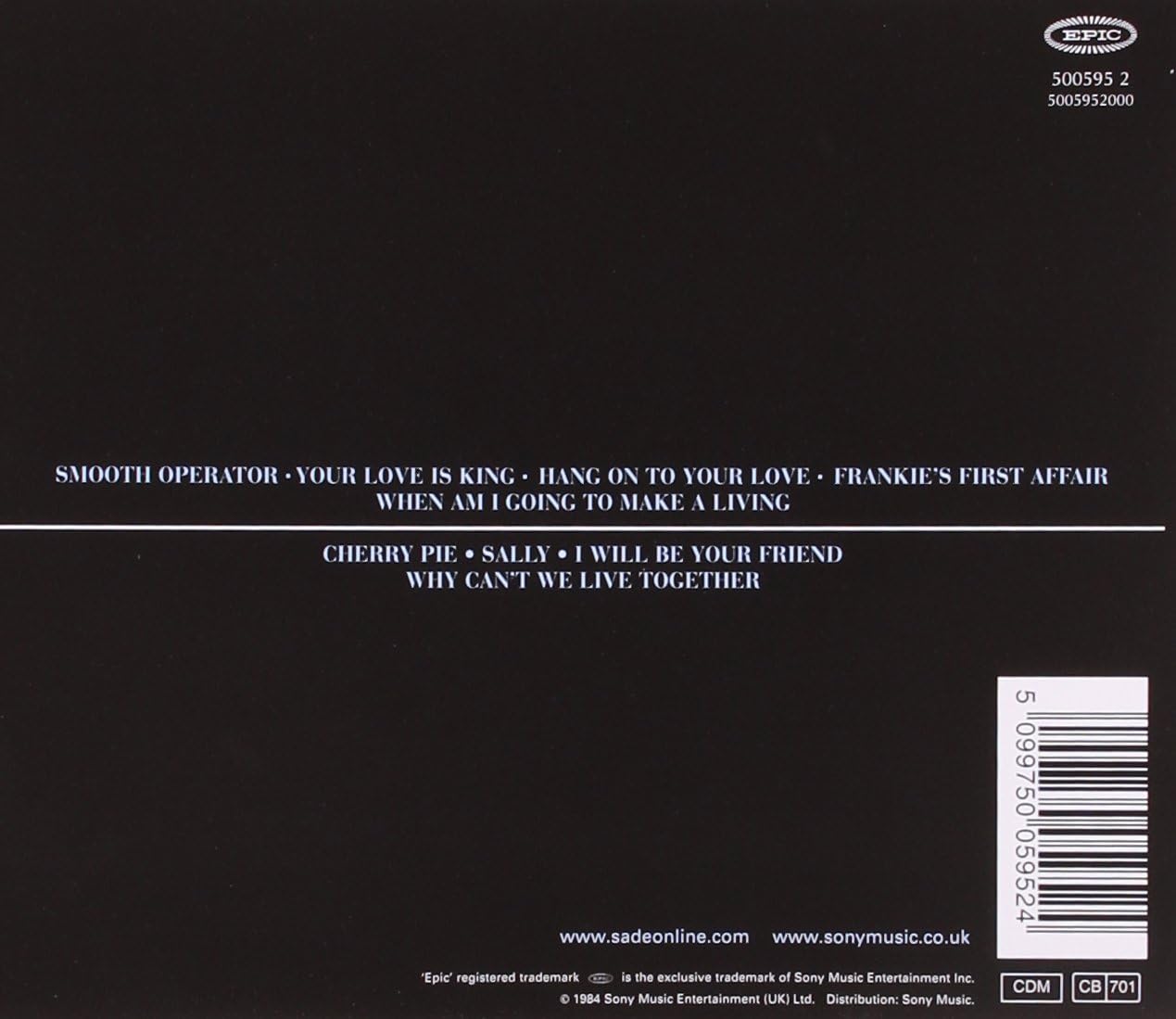 Sade - Diamond Life Audio CD