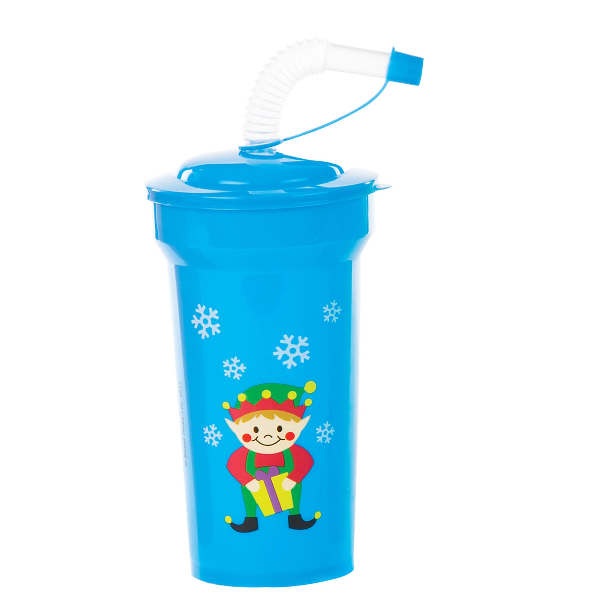 Baker Ross AV808 Christmas Bendy Straw Cups - Assorted Fun Drinkware for Kids 11