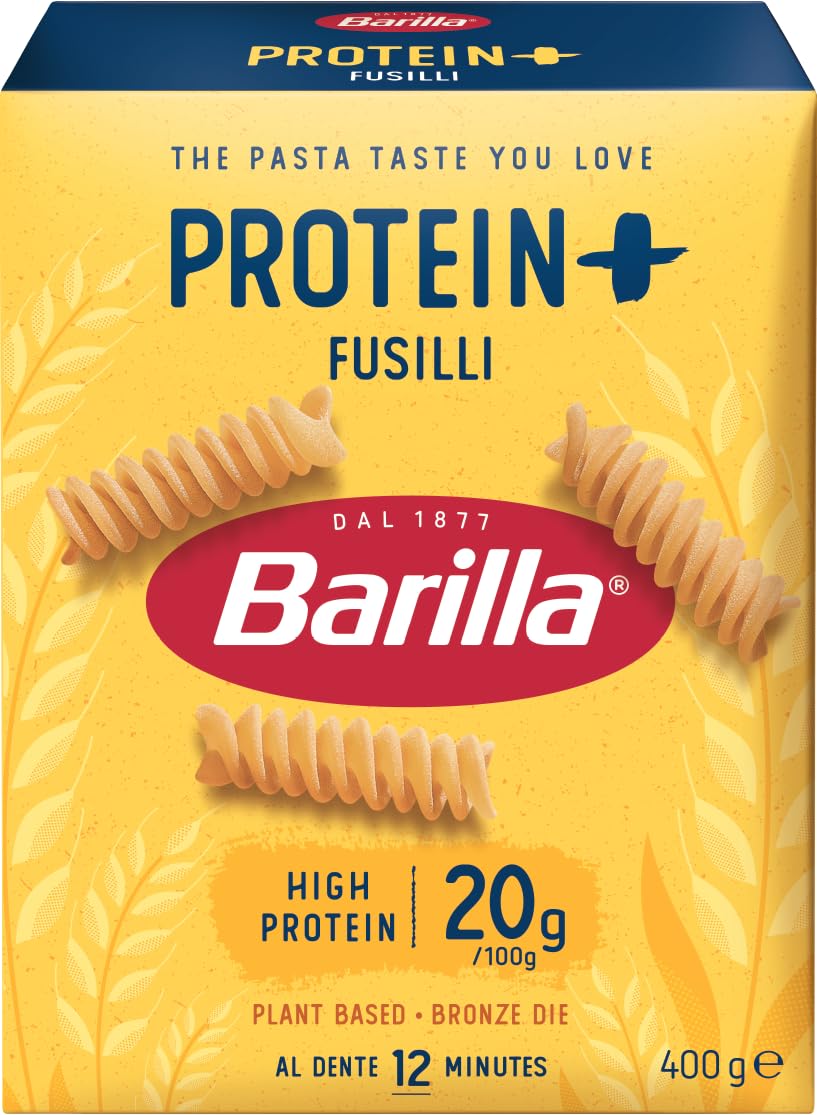 Barilla Protein+ Fusilli – High Protein Italian Pasta with Plant-Based Nutrition