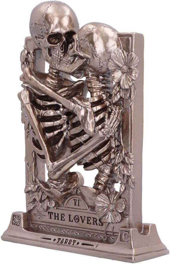 Nemesis Now The Lovers Skeleton Figurine - Gothic Bronze Resin Statue, 20.5cm