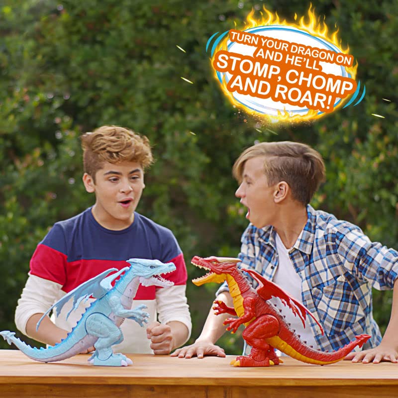 ZURU Robo Alive Fire Breathing Roaring Dragon - Electronic Interactive Play Figure, Red 5