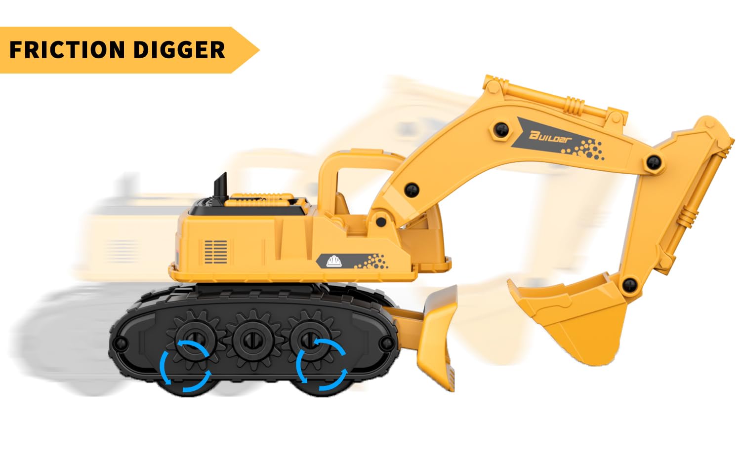 GizmoVine Kids Digger Toy - 2-in-1 Friction-Powered Excavator for Ages 3+ 3