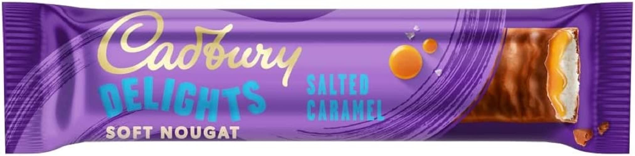 Cadbury Delights Soft Nougat Salted Caramel Riegel – 5er-Pack (je 22 g) 3