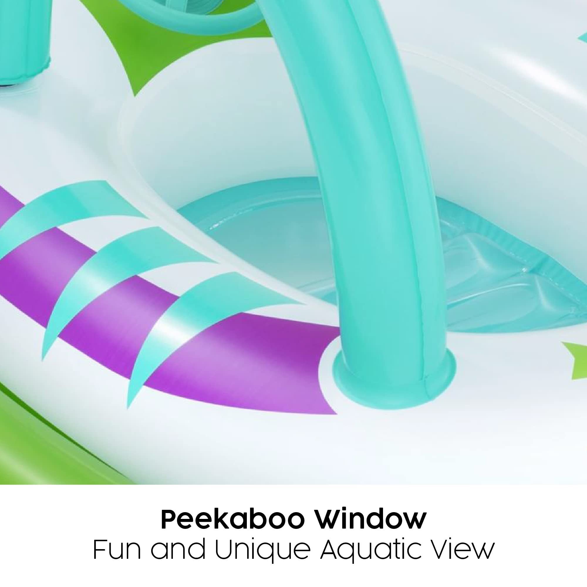 Bestway Space Splash Baby Car Pool Float - Detachable UV Sunshade | Interactive Steering Wheel | Ages 3+ 5