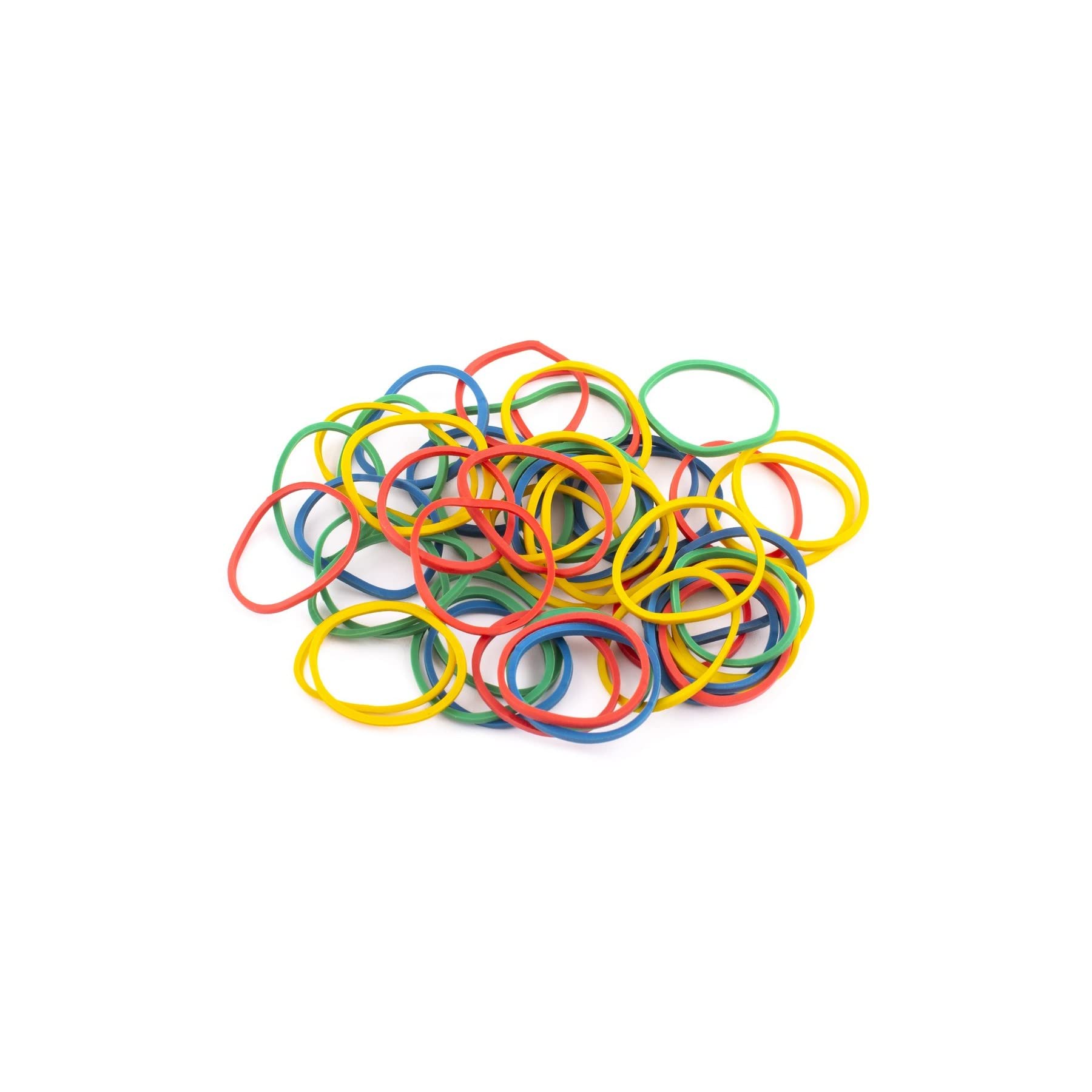 D.RECT Rubber Bands - 100g Bag | 25mm Diameter x 1.5mm Width | Assorted Colours 6