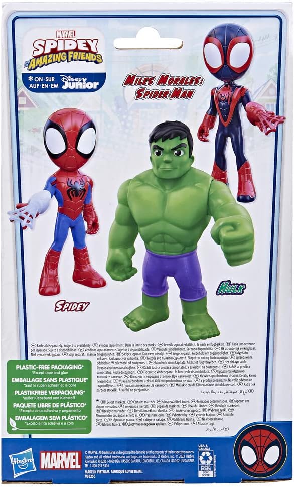 Marvel Spidey and His Amazing Friends Supersized Hulk Action Figure, Super Hero 4