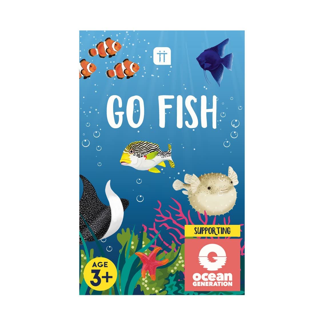 Talking Tables Go Fish Card Game for Kids - Animal Snap Travel Game with Fishy Facts
