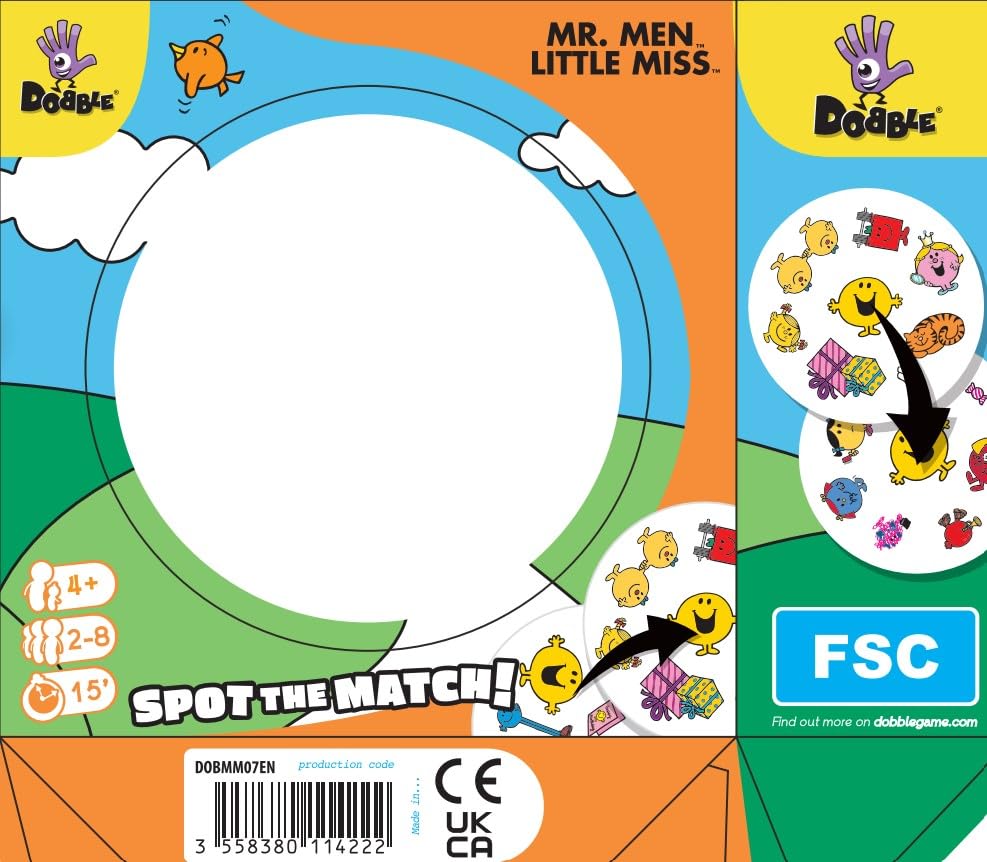 Asmodee Dobble Mr Men and Little Miss Card Game (ASMDOBMM07EN) 6