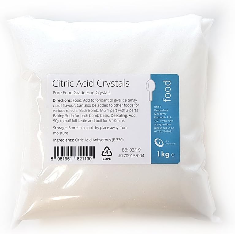 Intralabs - Citric Acid 1kg (100% Pure Food Grade)