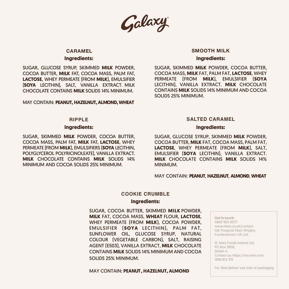 Galaxy – Weihnachtsschokoladen-Geschenkbox-Sortimentspackung 3