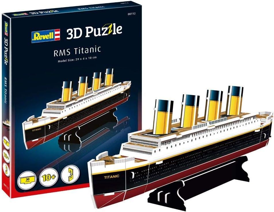 Revell 3D Puzzle RMS Titanic Model Kit - 30-Piece Building Set for Ages 3+