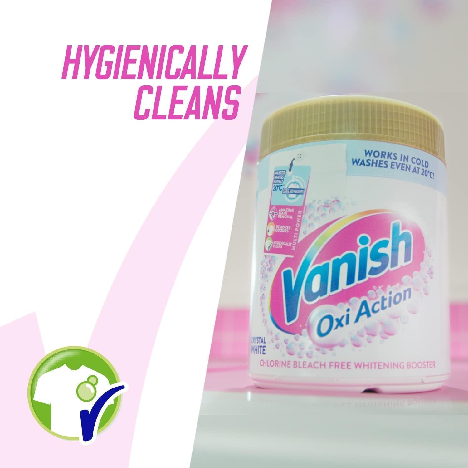 Vanish - Gold Oxi Action Laundry Booster & Stain Remover Powder for Whites 1.5kg 3