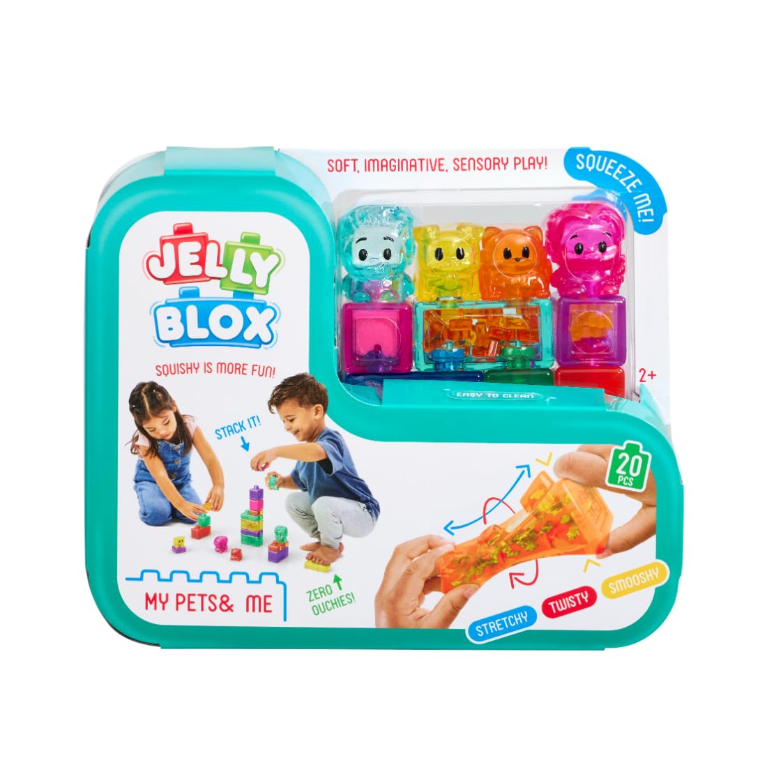 Goliath - Jelly Blox My Pets & Me Set (20-Piece Squishy Building Blocks)