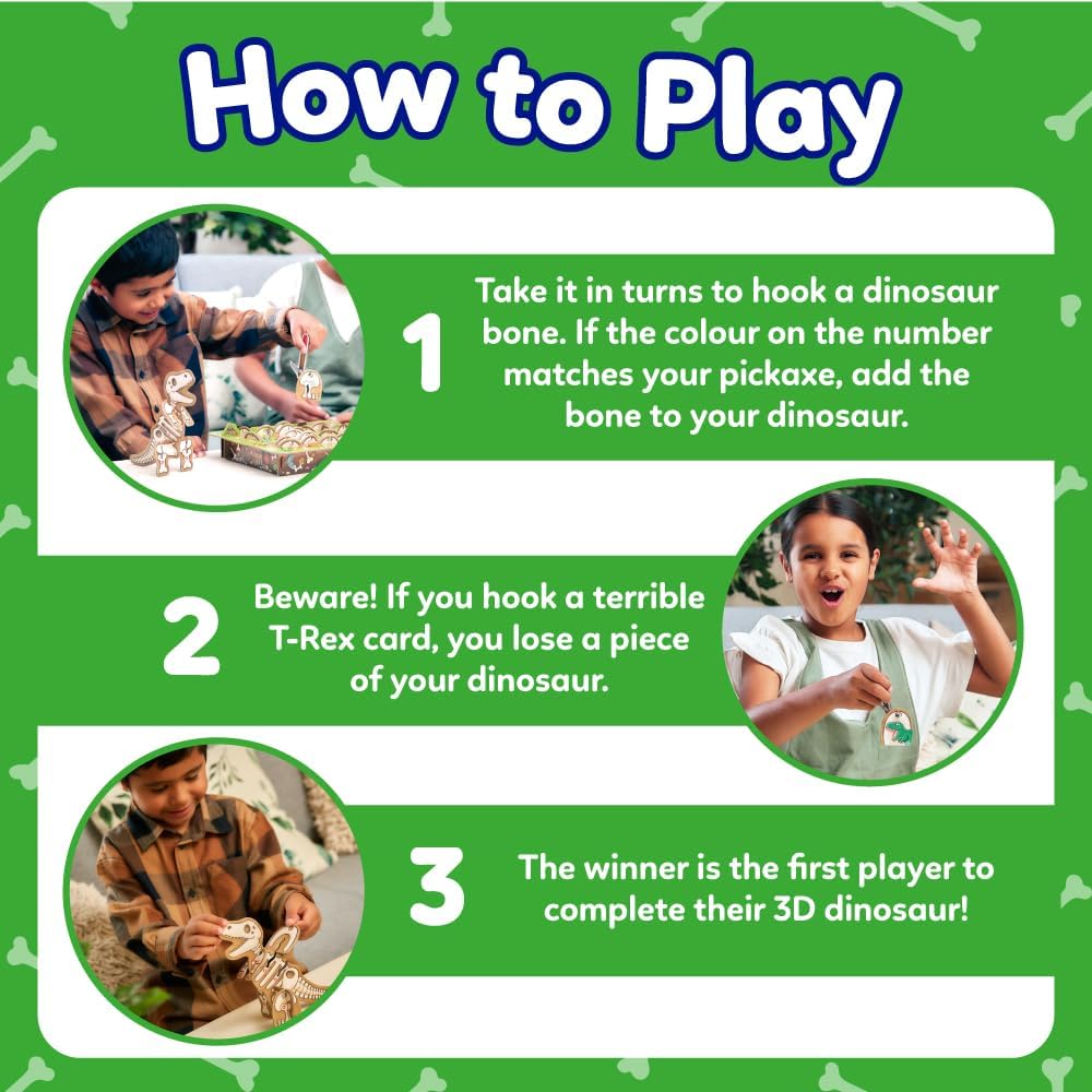 Orchard Toys Dinosaur Dig Game - 3D Memory Board Game for Kids 5