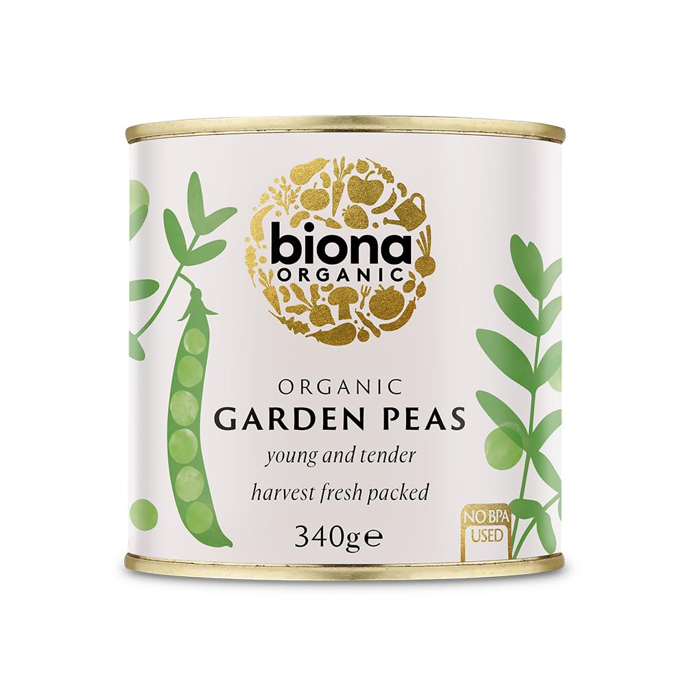 Biona Organic Garden Peas, 340g - Certified Organic, Vegan, No Added Sugar 5