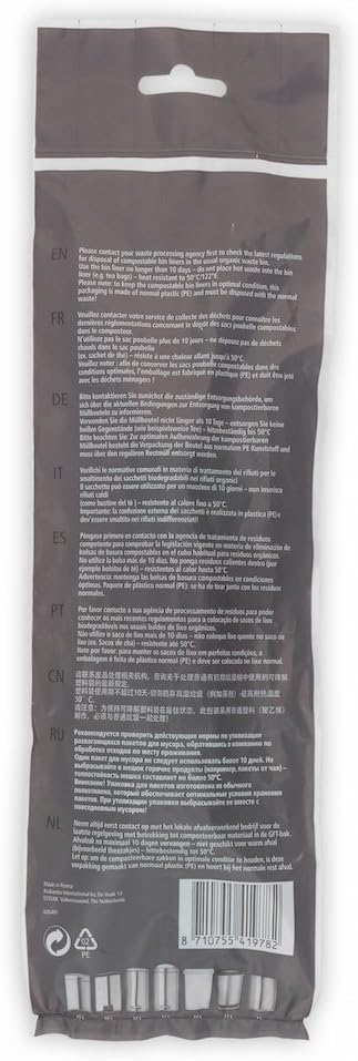 Brabantia - Kompostierbare Müllbeutel Größe C, 10-12L, 10 Beutel, Grün 5