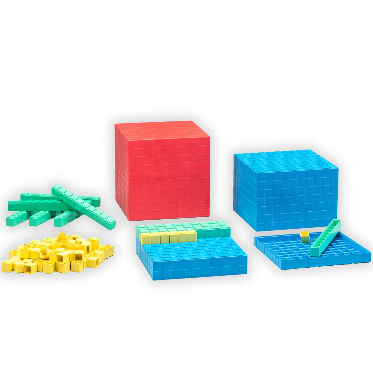 Wissner Base Ten Set - 121 Parts for Decimal Arithmetic | Ages 3+ | RE-Plastic