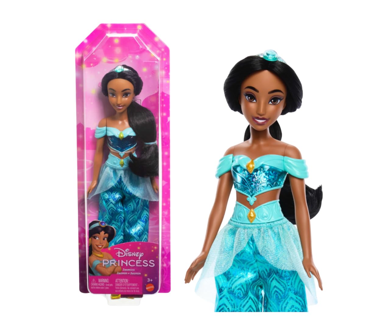 Disney Princess Jasmine Posable Fashion Doll with Sparkling Outfit and Accessories - 36 Months & Up 7