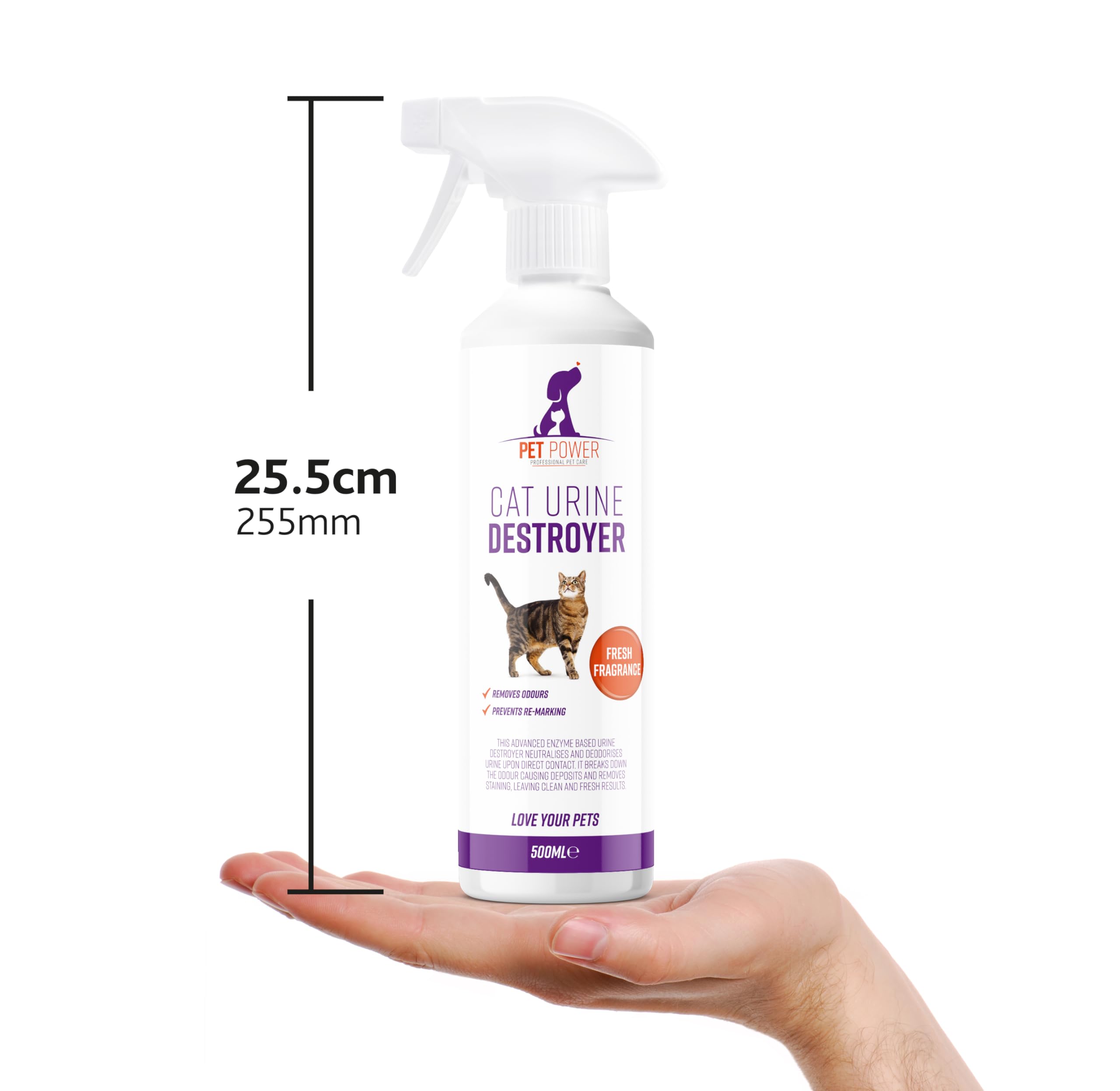 Stressnomore Cat Urine Destroyer - Powerful Enzyme Formula | 500 ml | Fresh Scent