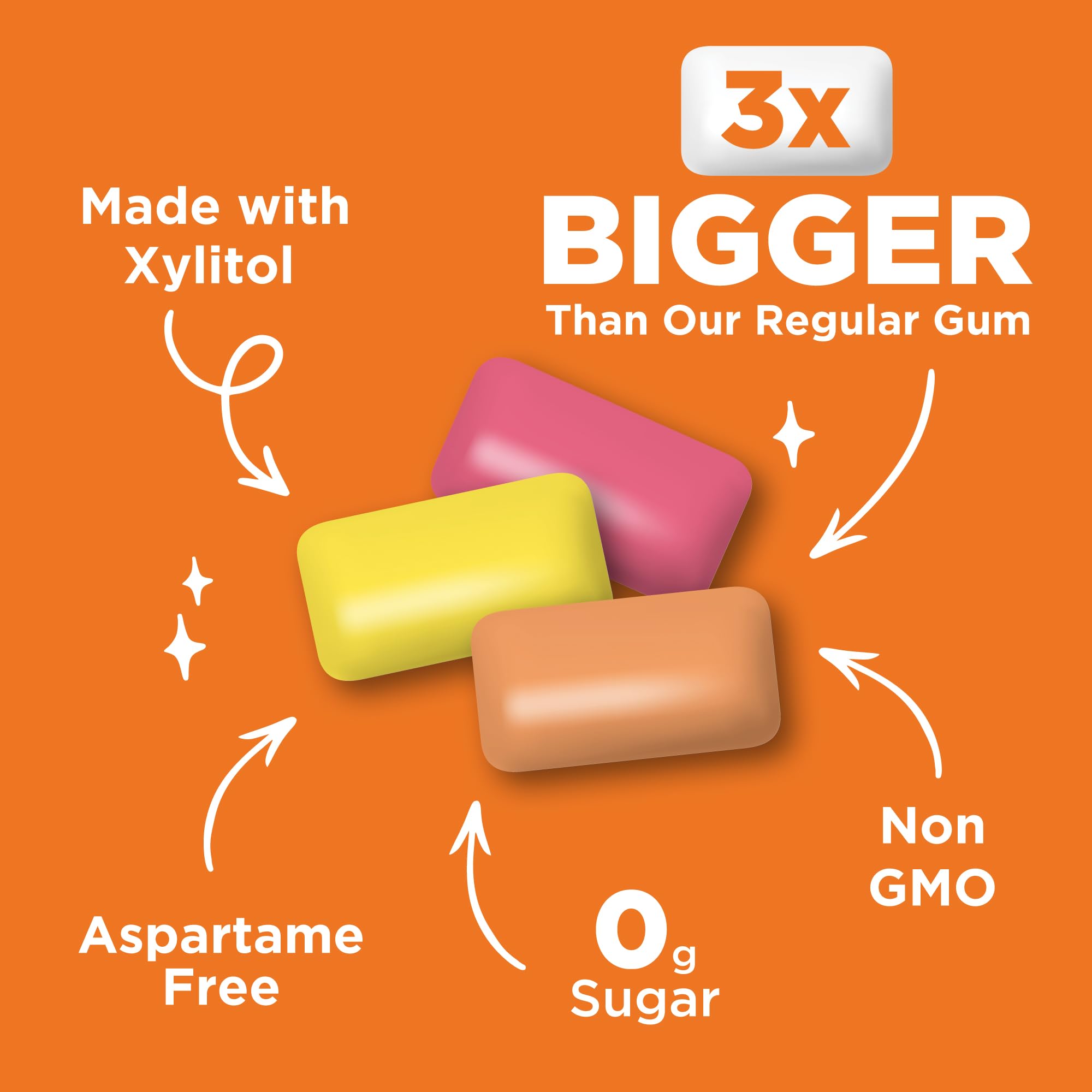 PUR - Jumbo Gum Chewing Gum (81g, Resealable Bag)