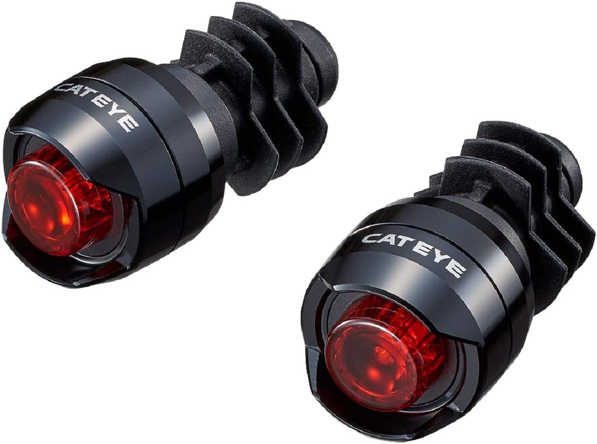 CatEye CALSOBEB Orb BarEnd Light Set - Aluminum Bike Safety Lights for Road Handlebars