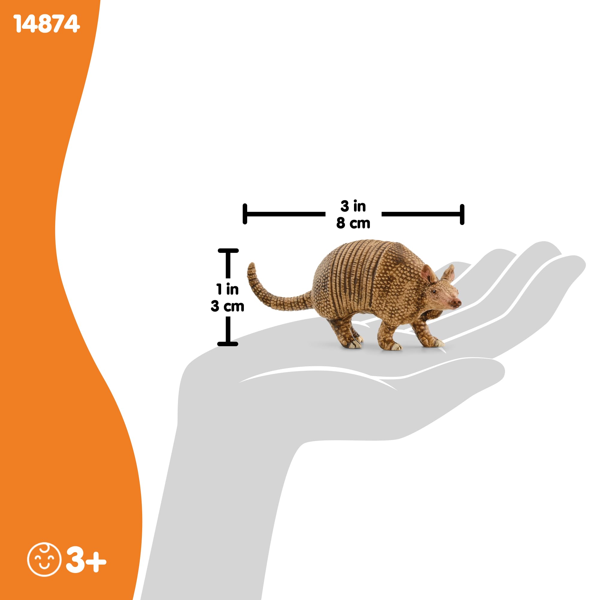 SCHLEICH Armadillo Figurine - Highly Detailed Wildlife Toy for Ages 3+ 5