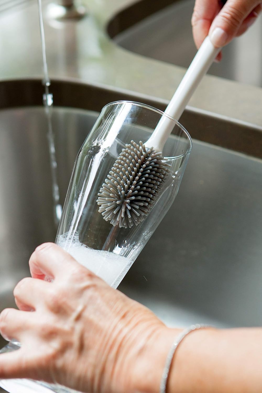 Joie - Silicone Bottle Brush for Water Bottles, Non-Scratch Cleaning Brush 7