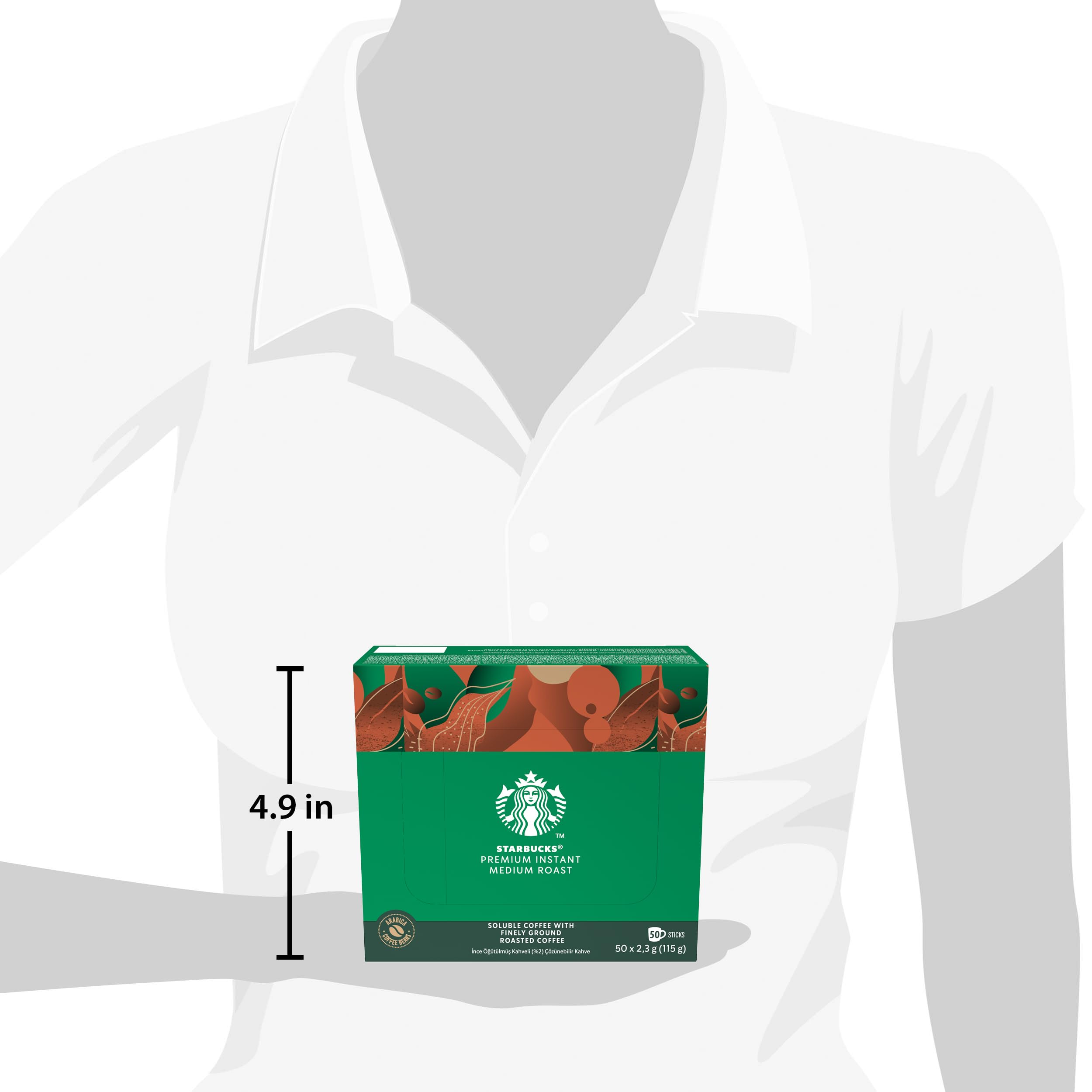 STARBUCKS Medium Roast Instant Coffee Sachets - 50 x 2.3g - 100% Arabica Latin American Blend 5