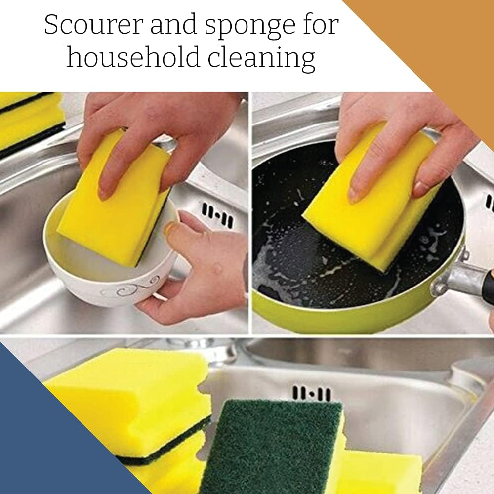 STERLING PRODUCTS Heavy Duty Scrub Sponge - Dual Sided Dish Washing & Cleaning Sponge (16 Pack) 3
