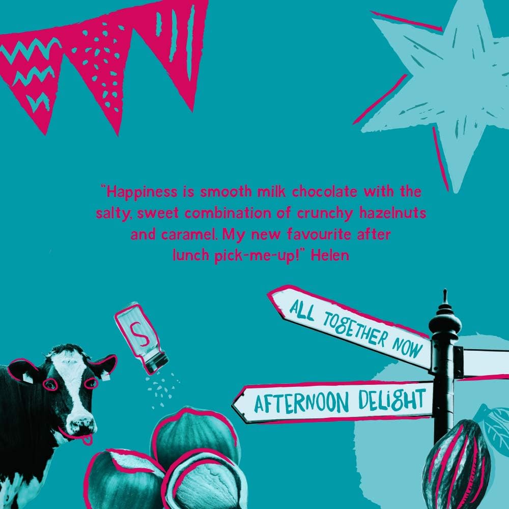 Montezuma - Happiness 35% Kakao Milchschokolade mit gesalzenen karamellisierten Haselnüssen 90g