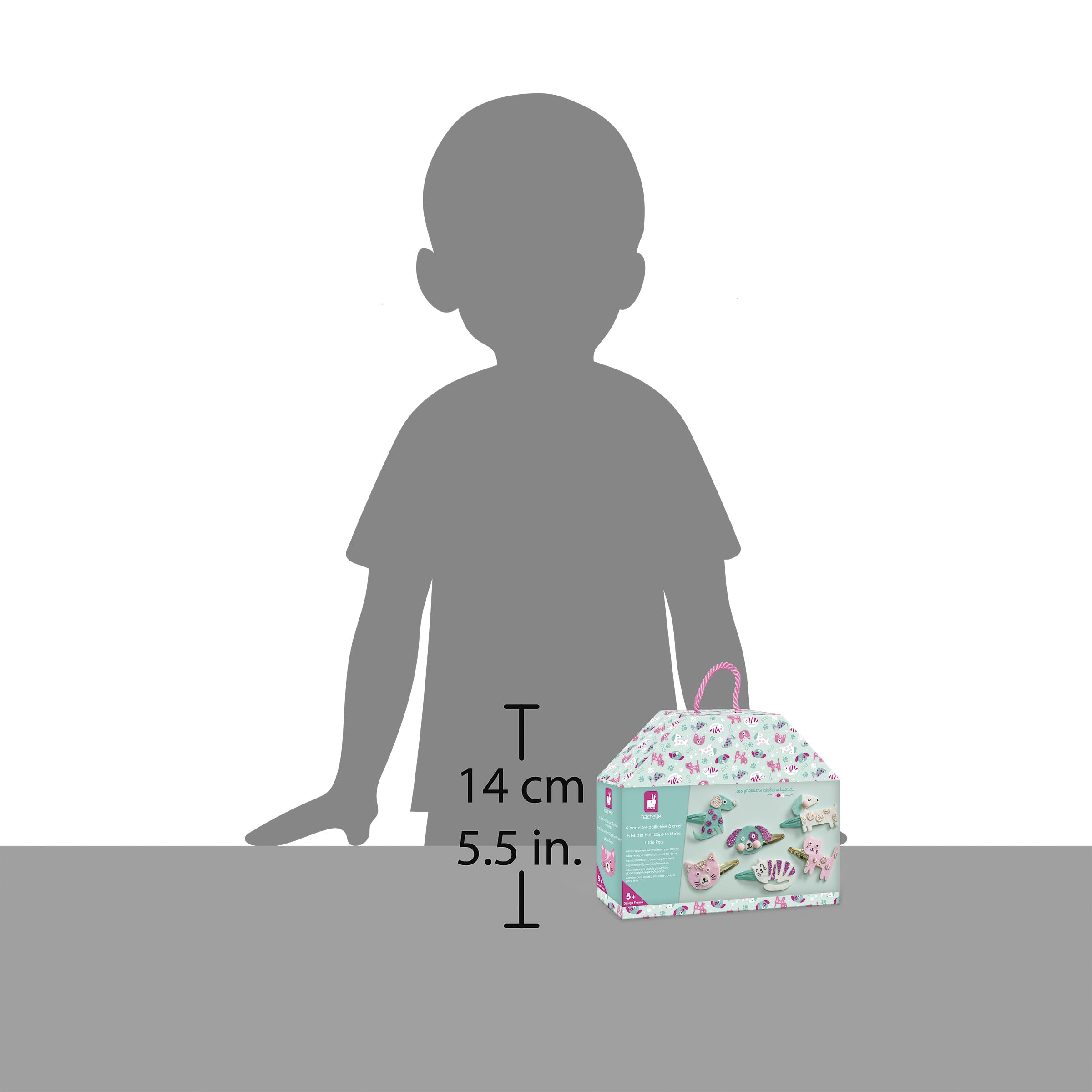 Janod J09181 - Set of 6 DIY Hair Clips Craft Kit - Cat & Dog Designs - Ages 5-10