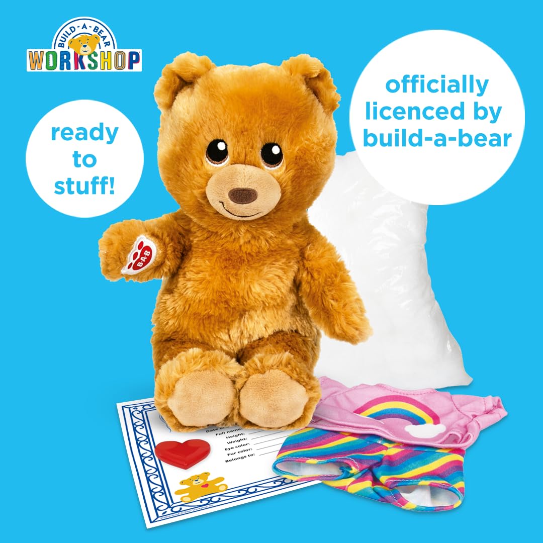 Casdon Build-A-Bear Workshop Furtastic Toy Bear & Outfit Assortment - Rainbow Style 9