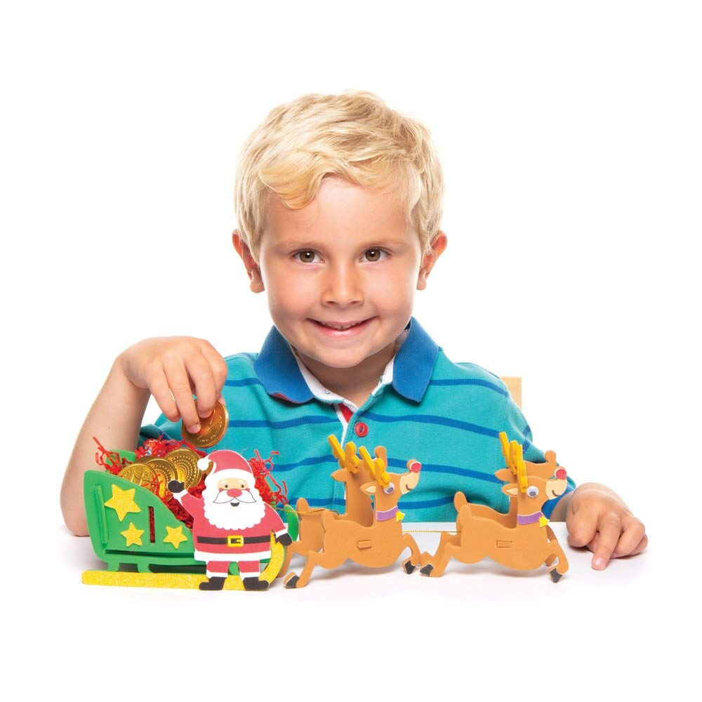 Baker Ross Reindeer & Sleigh Craft Kit - Christmas Arts & Crafts for Kids (Pack of 2) 9