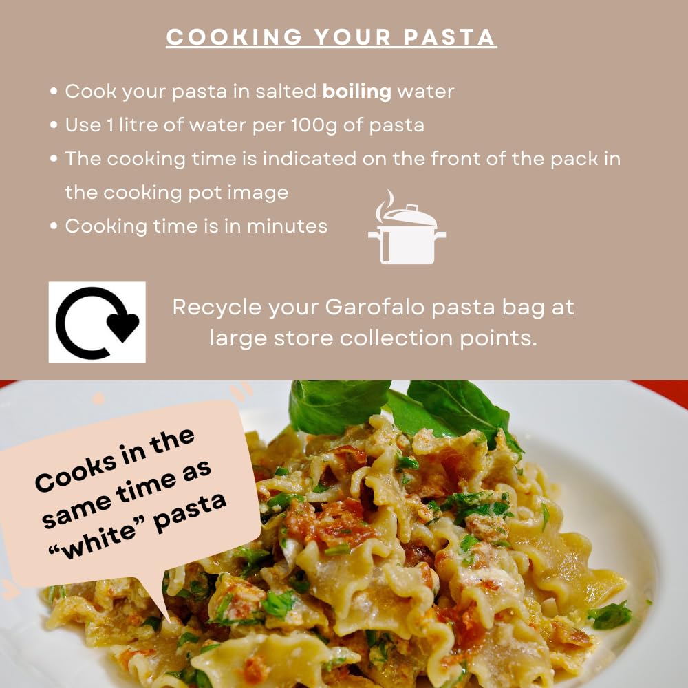 Garofalo Vollkorn Bio Mafalda Corta Italienische Pasta, 500g 3