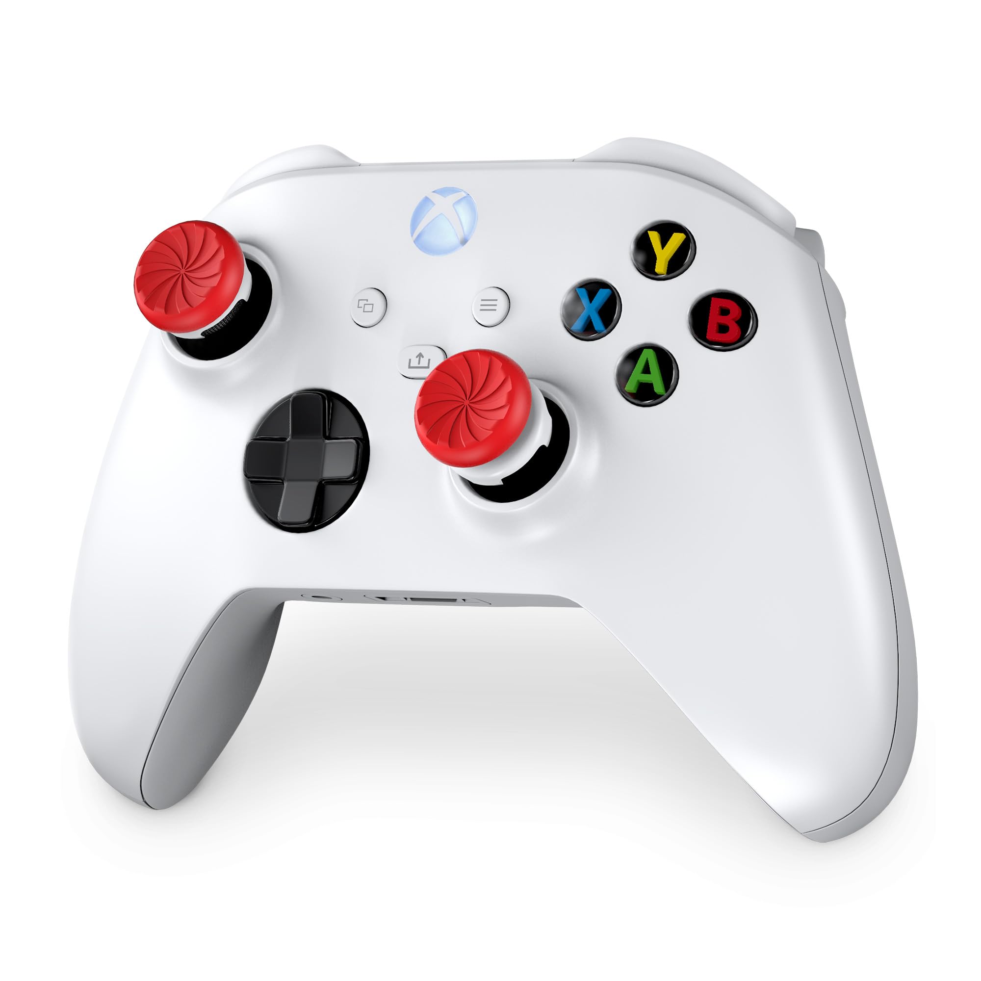 KontrolFreek FPS Freek Inferno Thumb Grips - Mixed Height Combo for Xbox One & Series X|S | Red & White 4