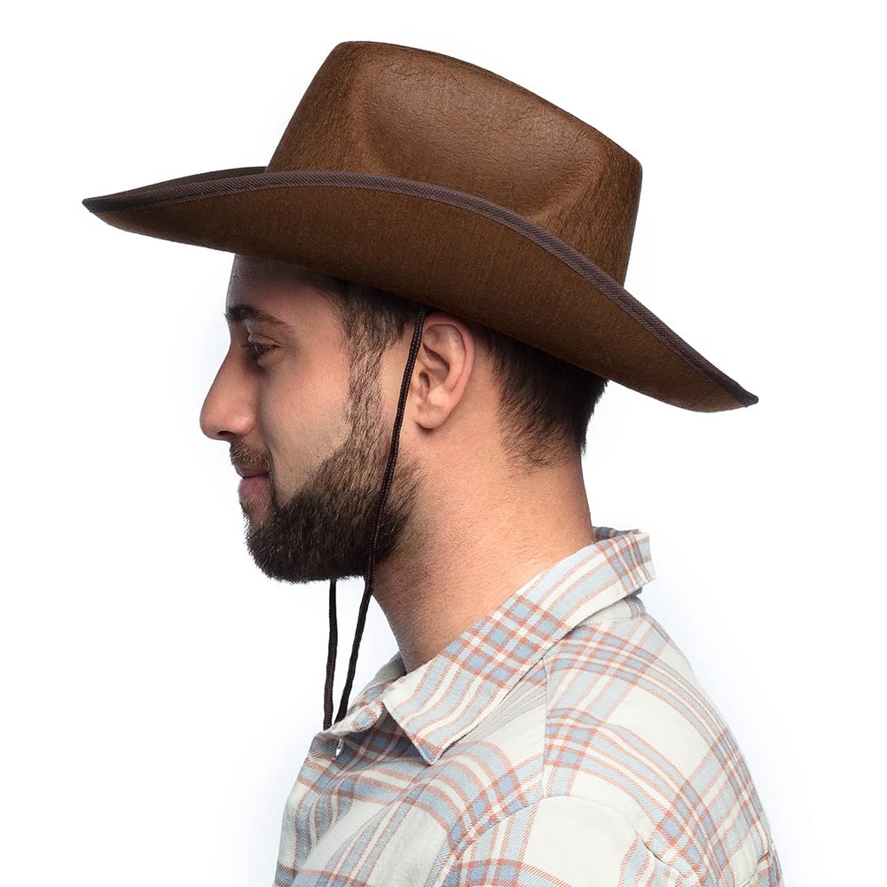 Boland Cowboy Hat - Classic Western Style, One Size Fits Most, Brown 4