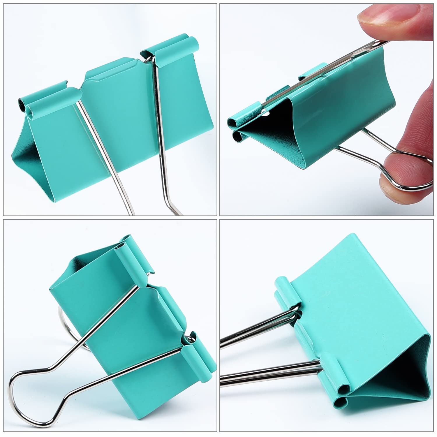 NORTHERN BROTHERS Large Metal Foldback Binder Clips - Assorted Colors, 41mm & 51mm Sizes, 30 Pack 6