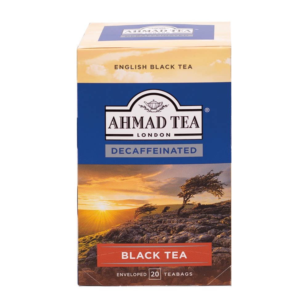 Ahmad Tea - Decaffeinated Black Tea | 20 Tea Bag Sachets | Kenyan Black Tea