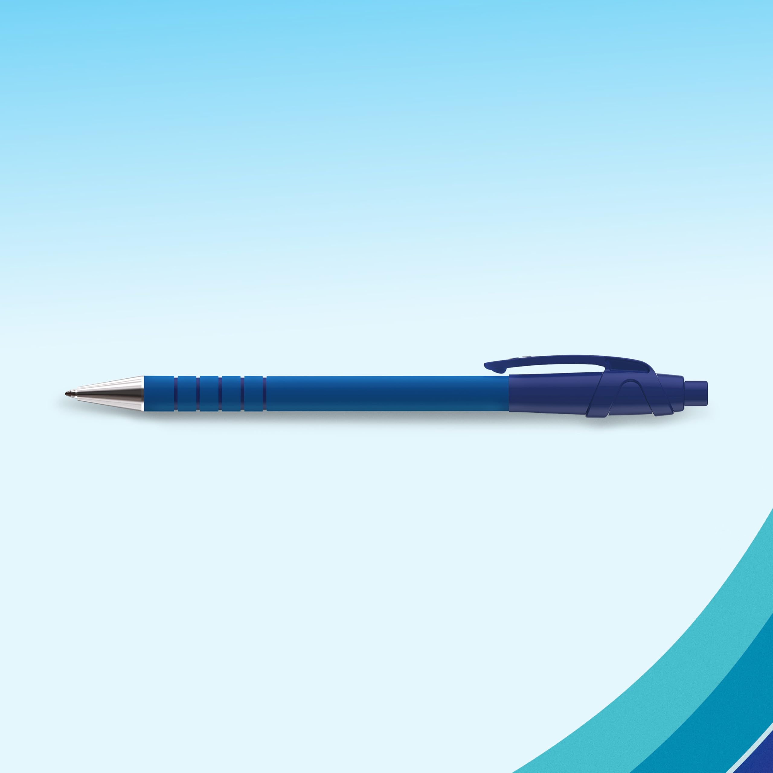 Paper Mate Flexgrip Ultra Retractable Ballpoint Pens - Medium Point (1.0mm) Blue Ink | Comfort Grip | 5 Count 2