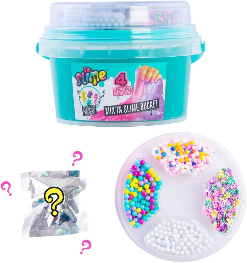 Mix'in Slime Bucket - 400g Sensory Slime with Surprise Character & Decorations 5
