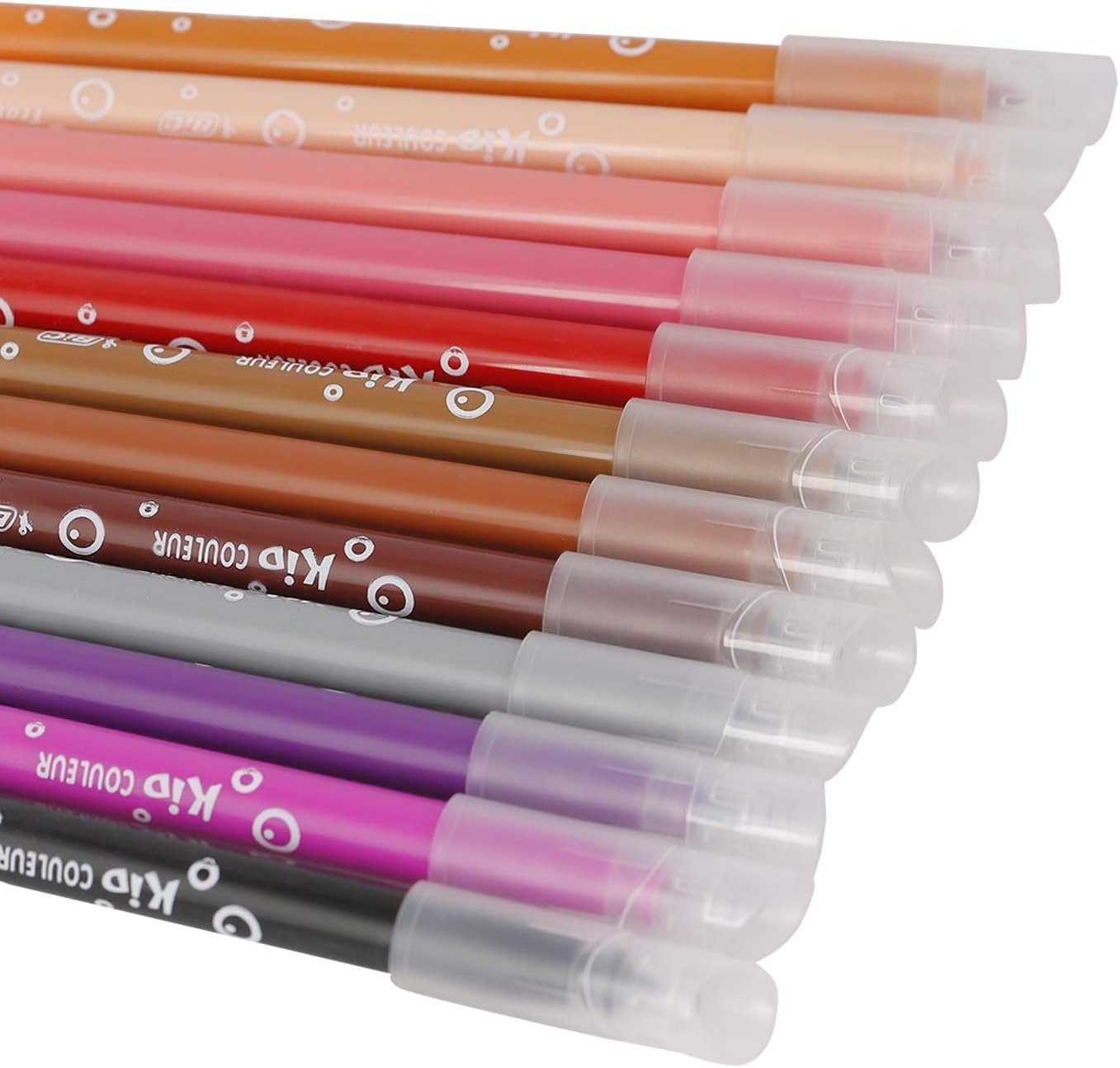 BIC Kids Kid Couleur Felt Tip Pens - 24 Assorted Colors, Washable, Medium Nib, Cardboard Wallet 4