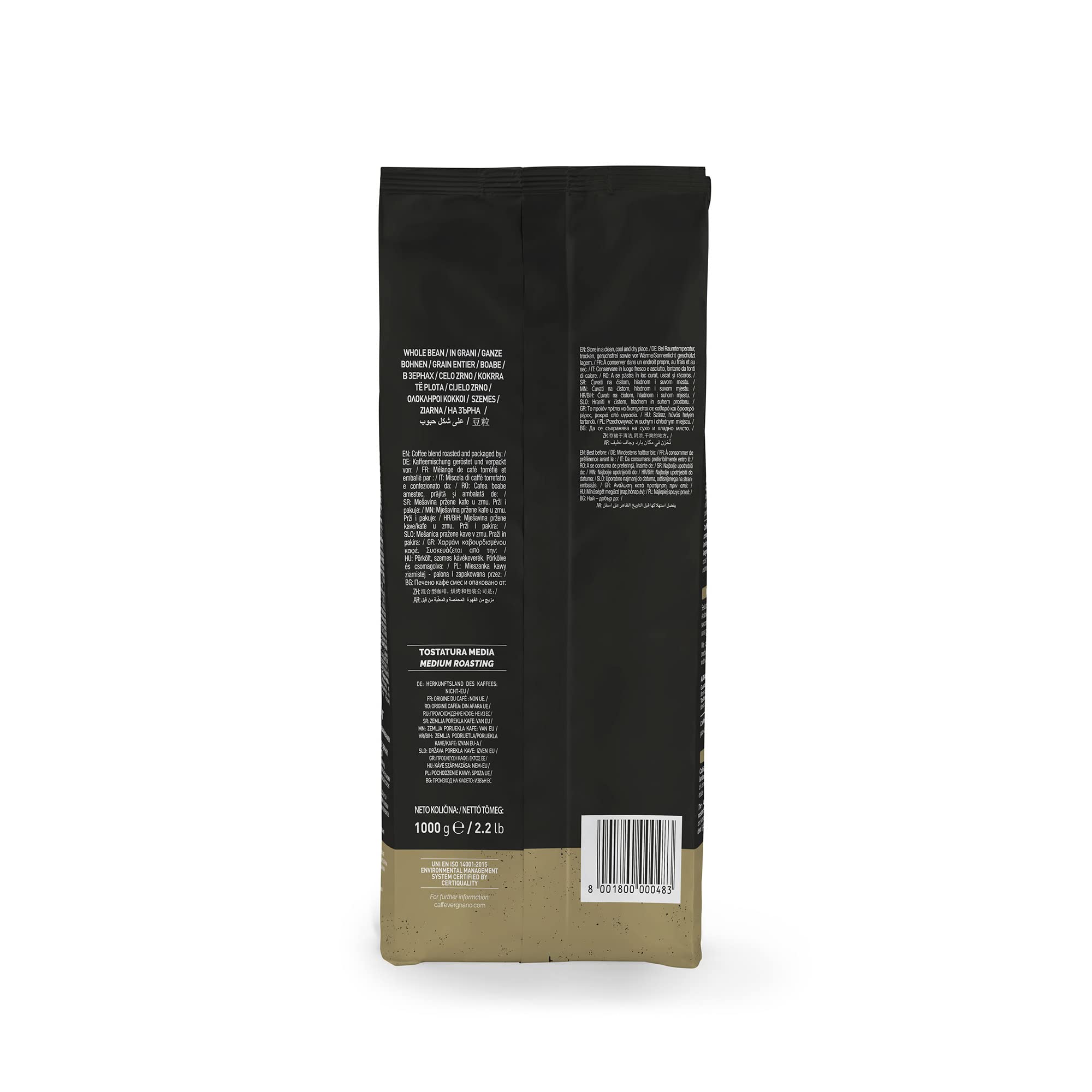 Caffè Vergnano 1882 Antica Bottega Oro Whole Bean Coffee 1 kg 5