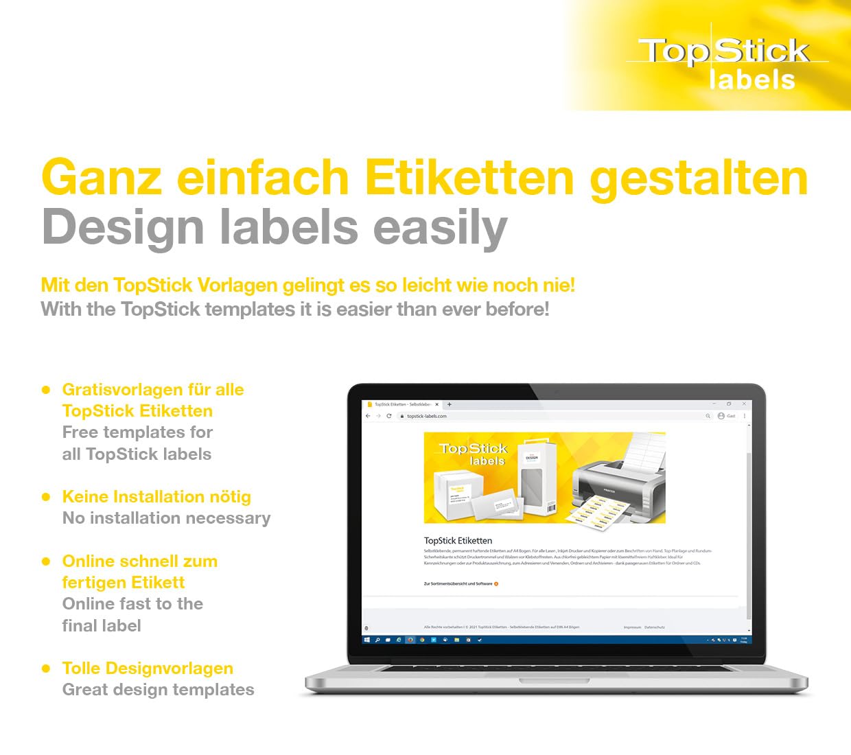 TopStick 8772 Parcel Shipping Paper Labels - 1 Label per A4 Sheet | 199.6 x 289.1 mm | 100 Sheets 7