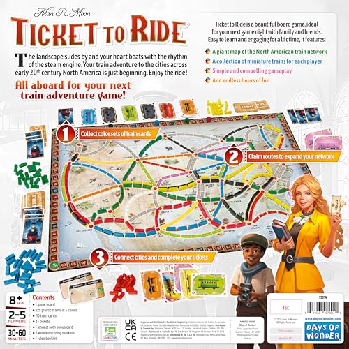 Asmodee Ticket to Ride Family Board Game for 2-5 Players 8