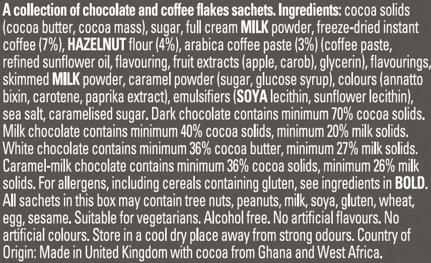 Hotel Chocolat Mocha Latte Selection - Caffè, Caramel, Hazelnut, Chocolate Flavours - 10 Sachets 10